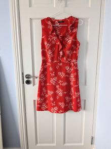 Floral Red Dress, Dunnes Size 10