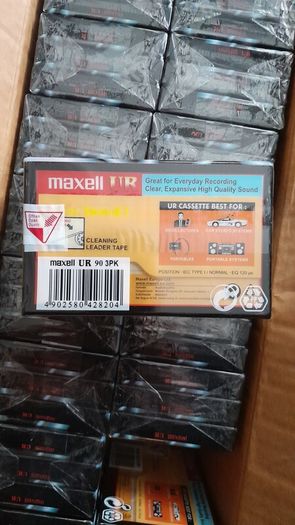 Box Of 60 New & Sealed Maxell C90 Cassette Tapes