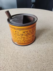 Vintage Fuel Measure Tin For Self Heating Iron