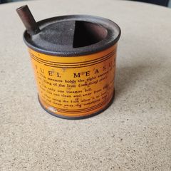 Vintage Fuel Measure Tin For Self Heating Iron