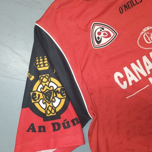 Down (XL) 1998 GAA Jersey O'Neills Shirt Gaelic Football Hurling Camogie Ulster An Dun Vintage Retro Red  Extra Large