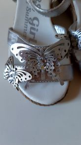girls silver sandals