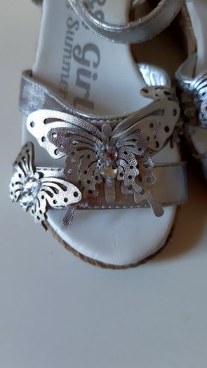 girls silver sandals