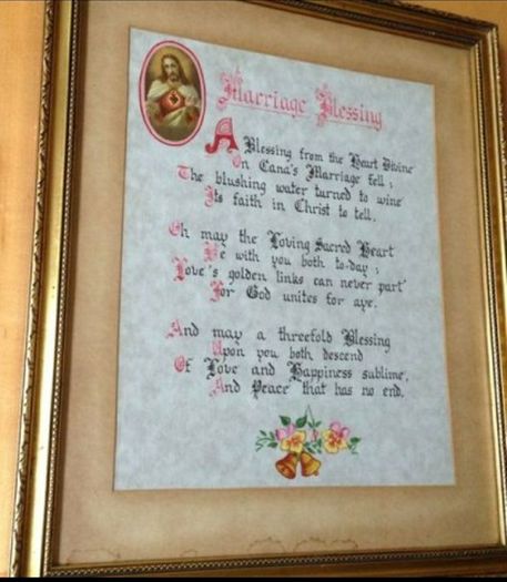 Framed Marriage Blessing