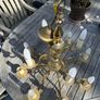 Brass 10 arm Chandelier/Ceiling light Image 3
