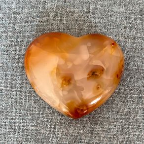 Crystal natural carnelian heart