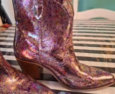 Customised ankle cowboy boots