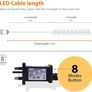 720 LED 9m/29ft Cluster Christmas Tree Lights for Indoor & Outdoor Blue & Cool White Decorations Fairy Lights with Timer for Xmas Garden & Party | Mains Powered Green Cable Image 5