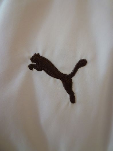 Jacket Puma Duck Feather Down Quilted Jacket. Cream. Hood detachable. Very good Condition.  Perfect Med,  Large Coat