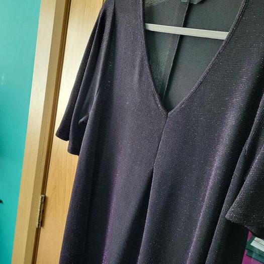 Yours purple & black sparkly tunic, Size 20