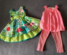 Dress, top, leggings, size 1,5- 2 years