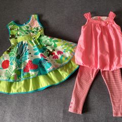 Dress, top, leggings, size 1,5- 2 years
