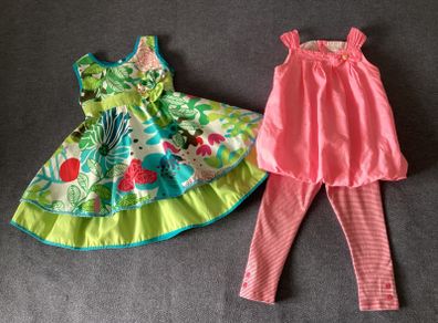 Dress, top, leggings, size 1,5- 2 years