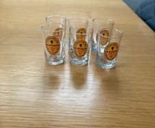 6 Mini Guinness Glasses.