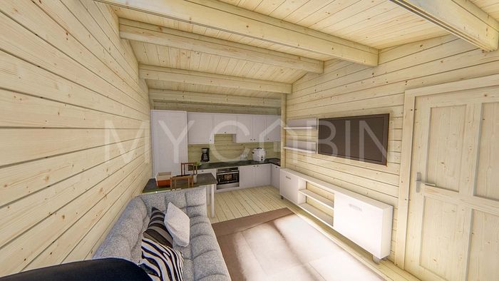Log Cabin/ Log Home - One Bed Type A 5.9m x 5m - MyCabin.ie
