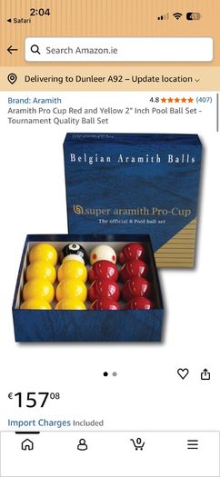 Pool balls