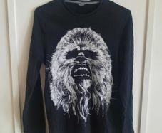 Star Wars Chewbacca long sleeve top in very good condition with no issues see last two photos for exact measurements FREE STANDARD POSTAGE INCLUDED
