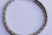 Vintage Sterling Silver 925 Round CZ Tennis Bracelet length 8" - 11,3g