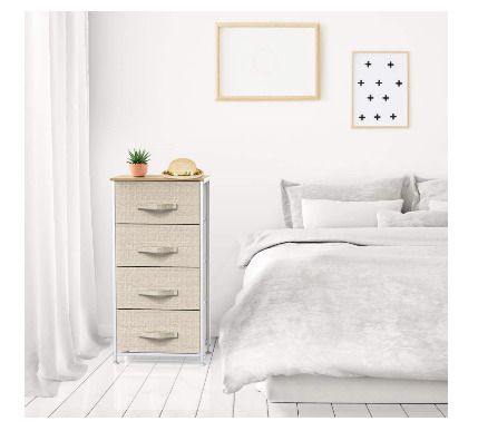 horizontal Chest of 4 Drawers Bedroom, Living Room, Nursery Room, Hallway