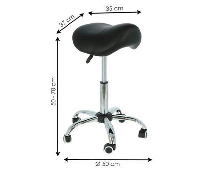 Saddle Stool Ergonomic Height Adjustable Black