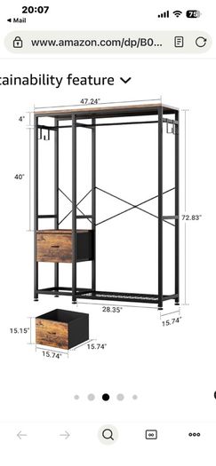 Open wardrobe / rack