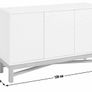 Large Sideboard + TV Unit - White & Oak Effect Image 3