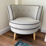 Matching Pair of Upholstered Tub Chairs Image 2