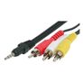 New 3.5 mm Male Jack to 3 x Male RCA Cinch Phono Cable Audio Video Adapter #76 Image 3