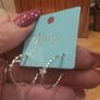 Peace of Mind Silver Plated Hoop Earrings with Stars Image 6