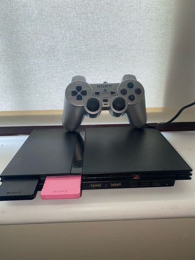 Playstation 2 Slim (working) w/Controller + OG wires