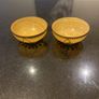 Pair of  beautiful Minnie Peters polished stone and  gilt metal matching dishes Image 4