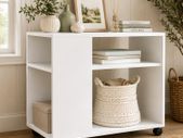 Side Table Cabinet Rolling Wheels