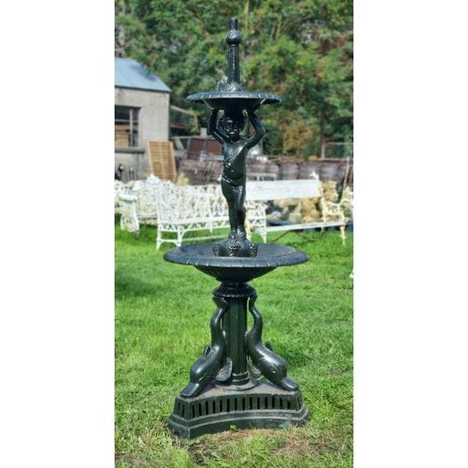 Two Tier Cherub Fountain Cast Iron CH R 091