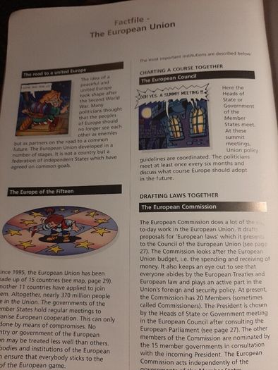 collectable a comic for young people on a peaceful Europe without frontiers