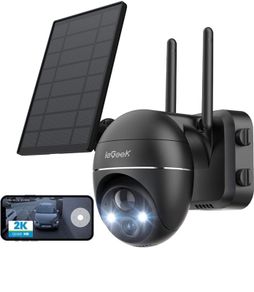 2K Wireless Solar Camera,360 Degree Solar Security Camera Outdoor with 15000mAh Rechargeable Battery Powered,PTZ WiFi CCTV Camera Wireless Outdoor, Pan 355 Degree Tilt 120,PIR Motion Detection (FREE POSTAGE)