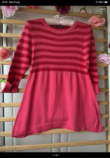 jumper hollister inspired 100% cotton striped jumper size 14/16