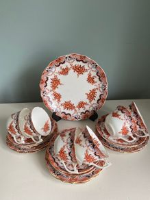 Price drop Rare Antique Tuscan china  Tea set