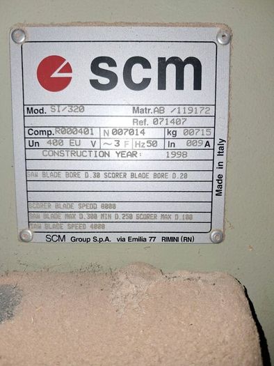 SCMI320 Sliding table saw (3 phase)