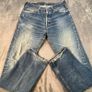 Levis 501 Vintage Made in UK W33 L32 Light Wash Blue Jeans 90s - Distressed Image 2