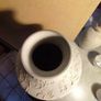 Beige Patterned Swirl large vase. Image 5