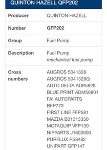 Mazda Fuel pump