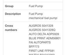 Mazda Fuel pump
