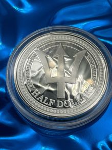 1oz Fine 9999 Silver Bullion Trident 2024 Coin.