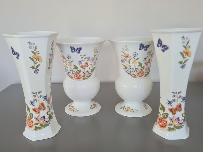 4 Large Vases Aynsley Cottage Garden