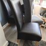 6 Brown Leather Dining Chairs Image 5