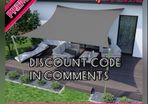 Sun Shade Sail Waterproof Rectangle 2x3m, 95% UV Block Garden Sunscreen Awning Canopy with Free Rope, Breathable Patio Sail pergola for Outdoor Party (FREE SHIPPING)
