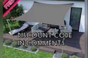 Sun Shade Sail Waterproof Rectangle 2x3m, 95% UV Block Garden Sunscreen Awning Canopy with Free Rope, Breathable Patio Sail pergola for Outdoor Party (FREE SHIPPING)