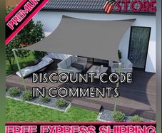Sun Shade Sail Waterproof Rectangle 2x3m, 95% UV Block Garden Sunscreen Awning Canopy with Free Rope, Breathable Patio Sail pergola for Outdoor Party (FREE SHIPPING)