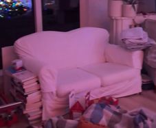 Little white two seater couch