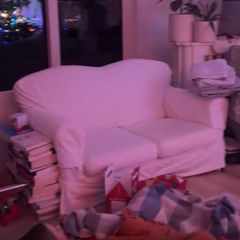 Little white two seater couch